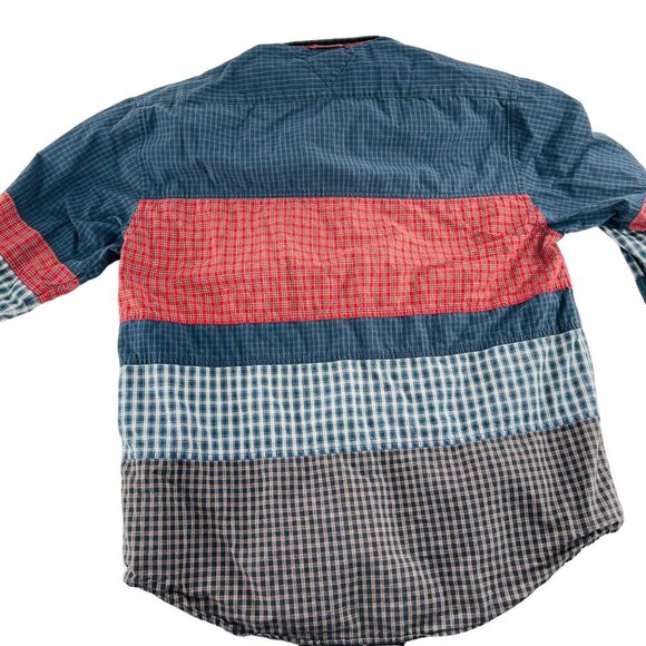 Tommy Hilfiger Mens Patchwork Plaid Button-Down Shirt Size XL Vintage 90s - Picture 4 of 4